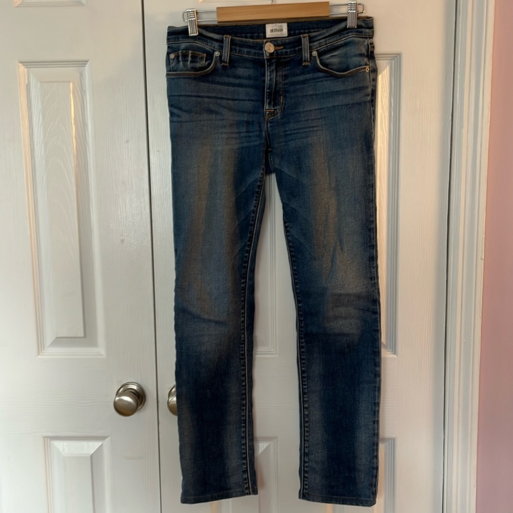 Hudson Tally Deep Cuff Crop Skinny Jeans size 27 hemmed